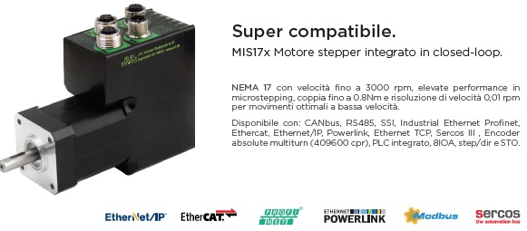 MIS17x Motore stepper integrato
