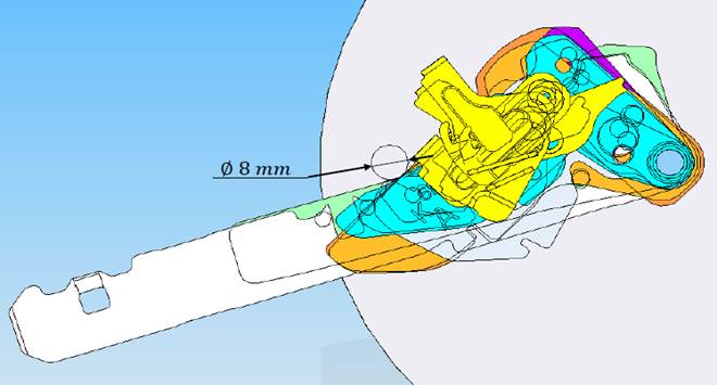 Sovrapposizioni CAD e punzone di apertura