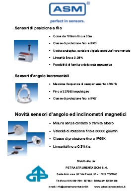 Sensori di posizione a filo