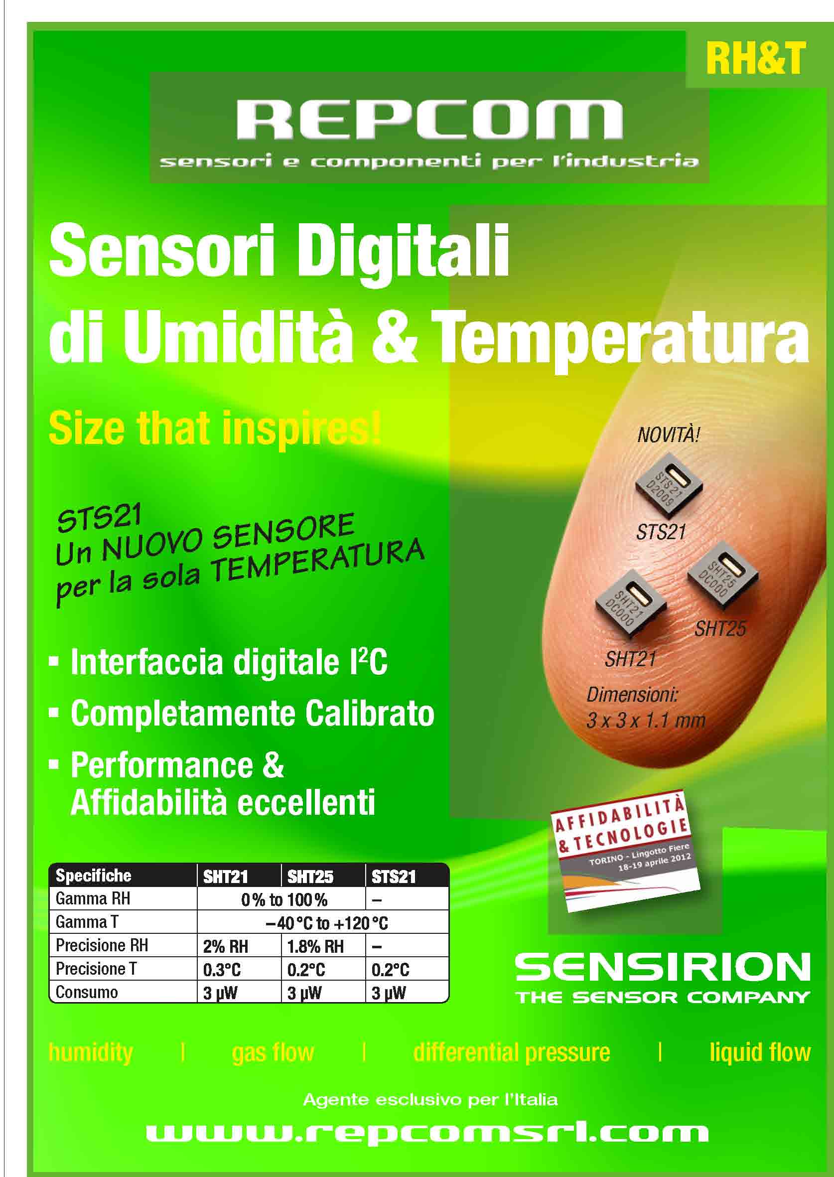 Sensori digitali di umidità e temperatura