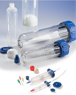 Pistoni, aghi, siringhe e cartucce per la dosatura di precisione dei fluidi